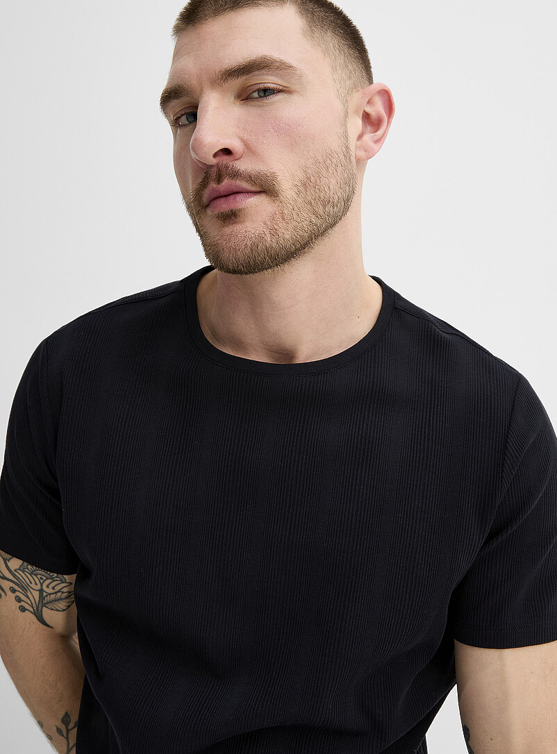 Etched-stripe T-shirt product image 2