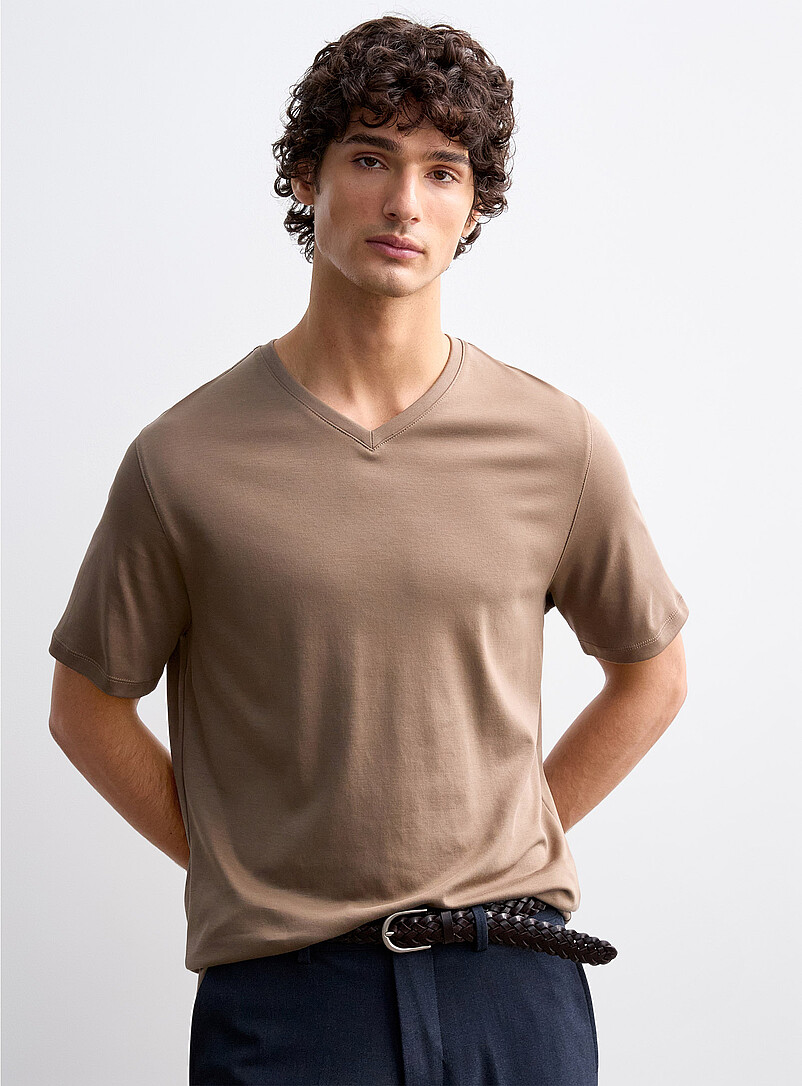 Luxurious Pima Cotton V-Neck T-Shirt