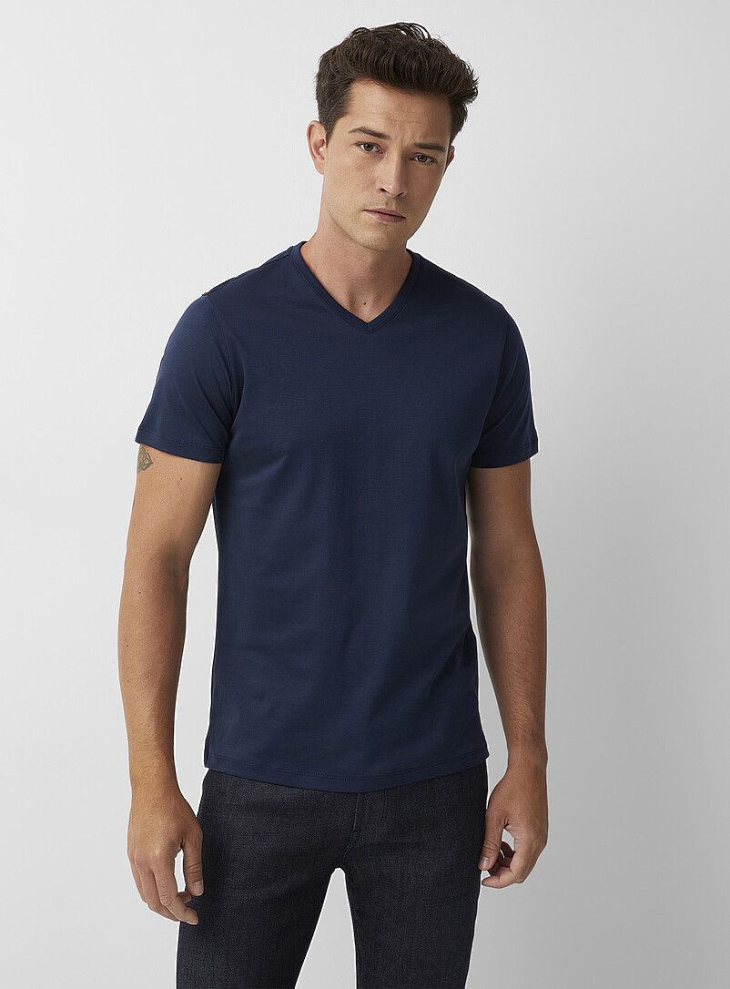 Luxurious Pima Cotton V-Neck T-Shirt