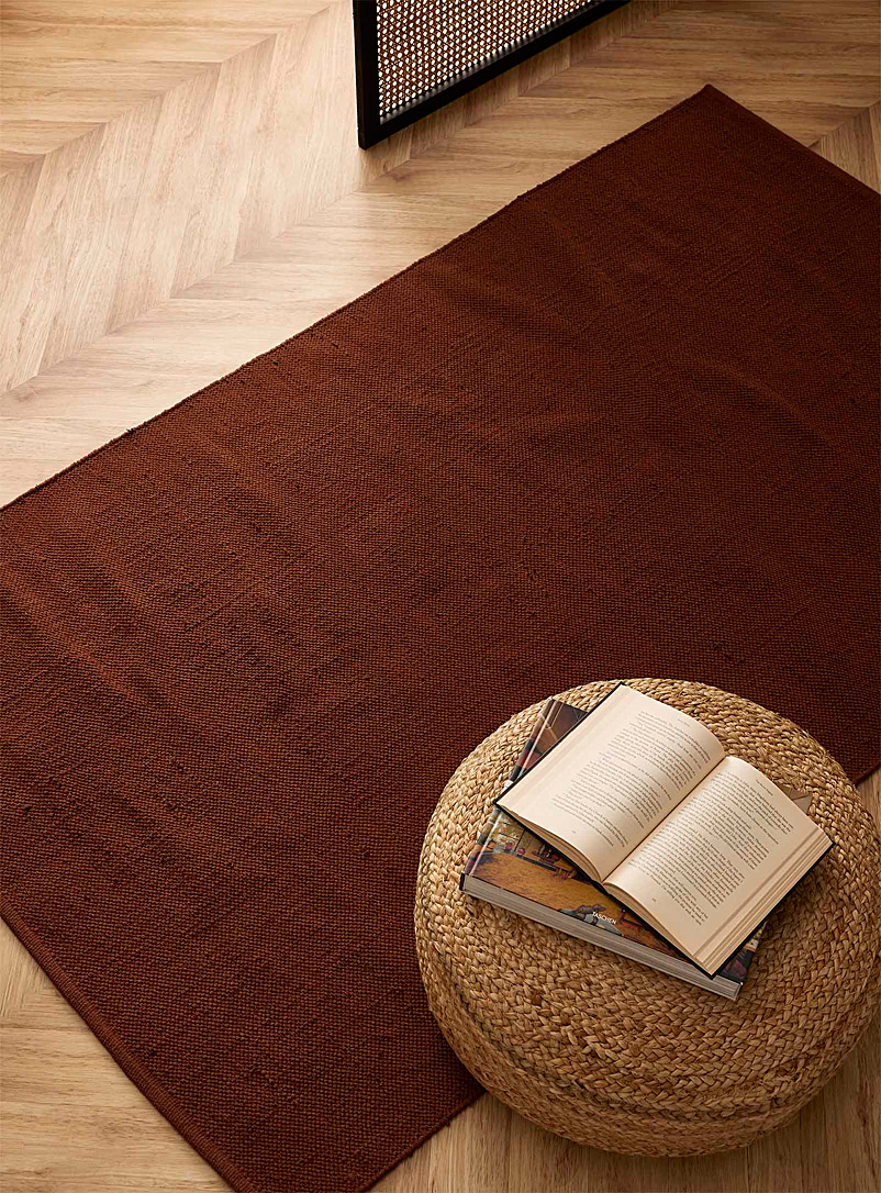 Simons Maison: Le tapis texturé brun marron 120 x 180 cm Brun foncé