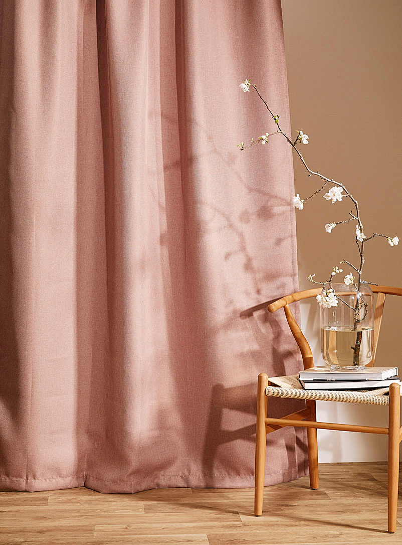 Simons Maison Dusky Pink Satiny weave semi-opaque curtain 140 x 220 cm