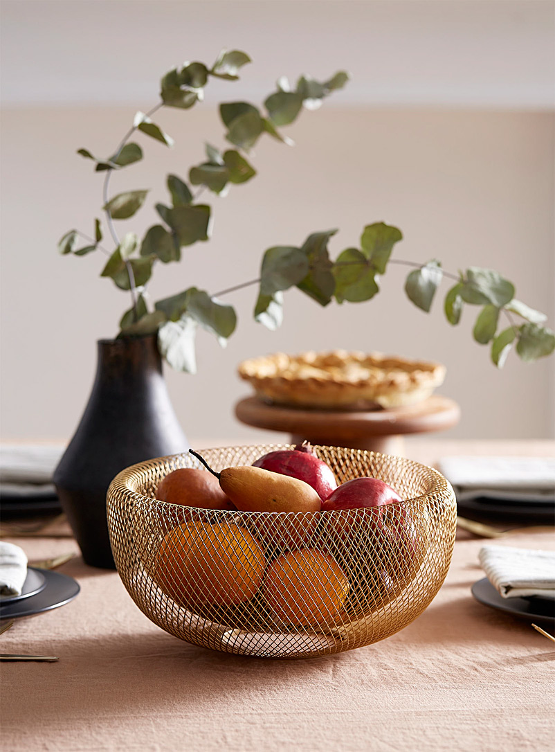 Simons Maison Assorted Gold mesh fruit bowl