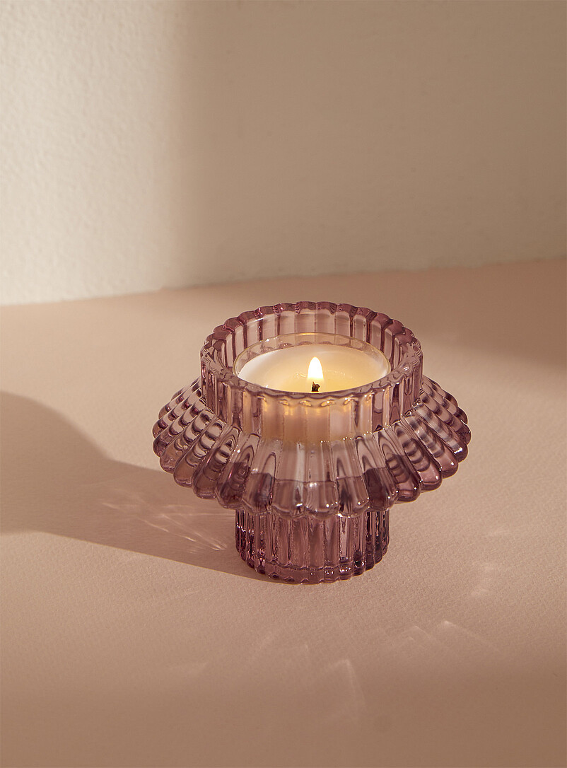 Simons Maison: Le chandelier r&eacute;versible verre cannel&eacute; Assorti