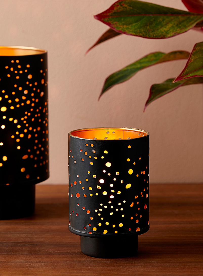Simons Maison Black Small starry night candle holder