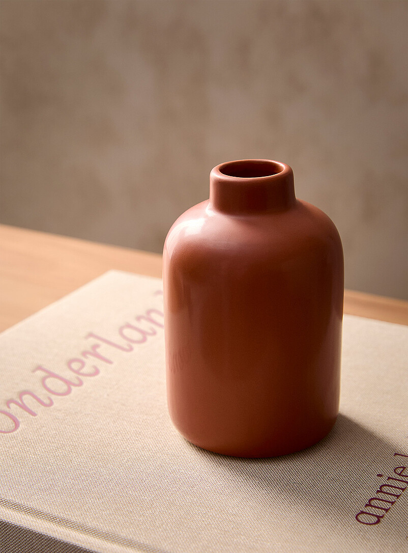Simons Maison Pink Small minimalist polished ceramic vase