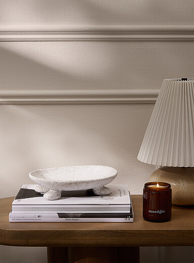 Textured ceramic small standing decorative tray | Simons Maison