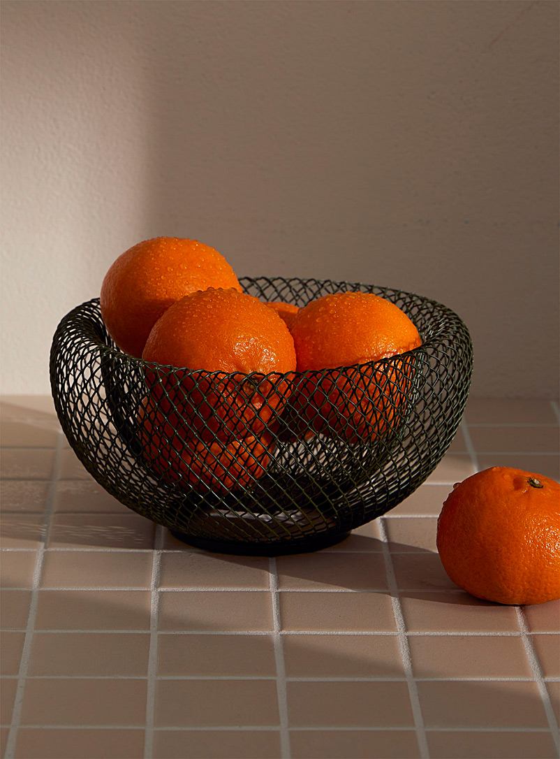 Simons Maison Green Colourful wire mesh small fruit bowl