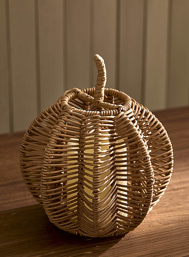 Faux-rattan pumpkin lantern <b>Halloween Collection</b>