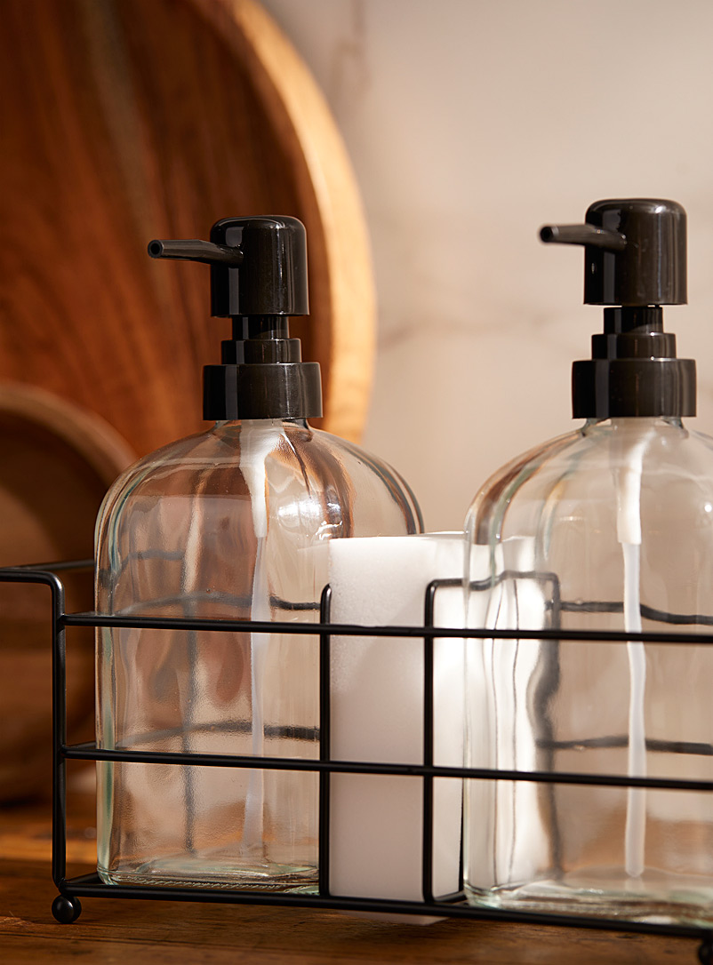 Soap dispenser set with storage stand and sponge product image 2