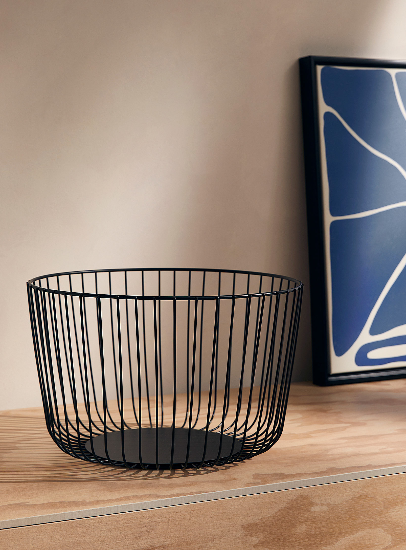 Simons Maison - Metallic wire large rounded basket