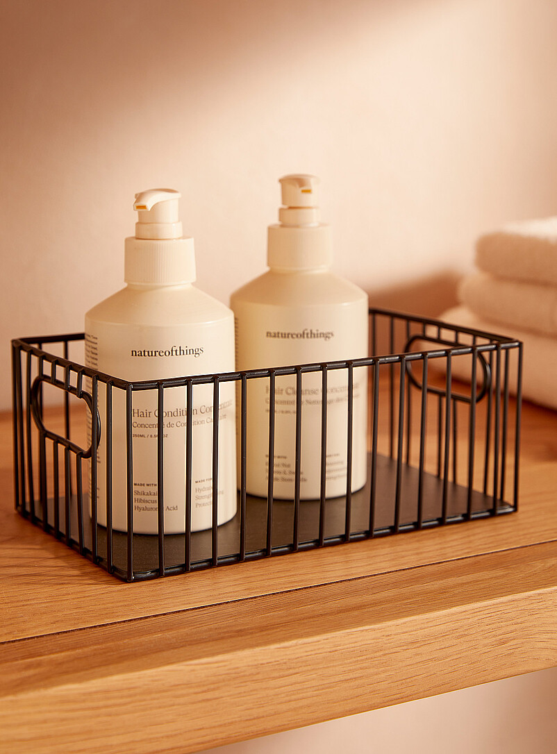 Metallic small rectangular basket product image (primary)