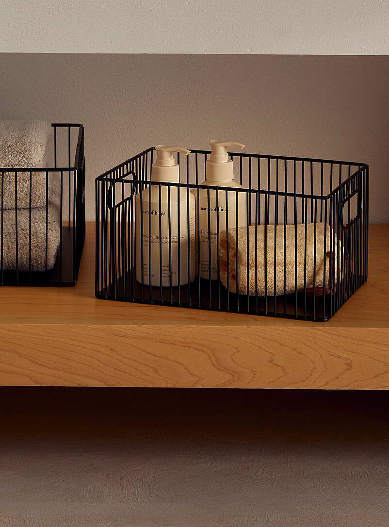Metallic Rectangular Basket