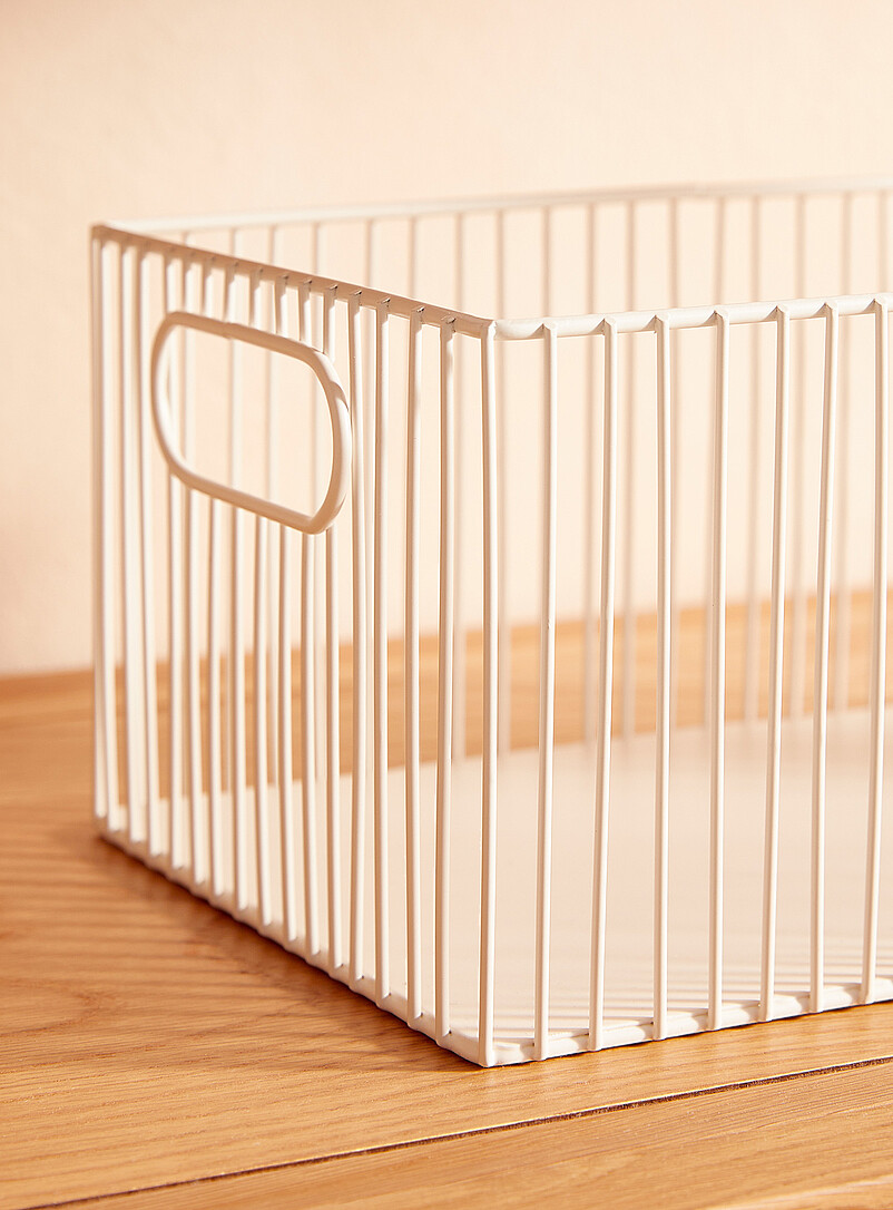 Metallic rectangular basket product image 2