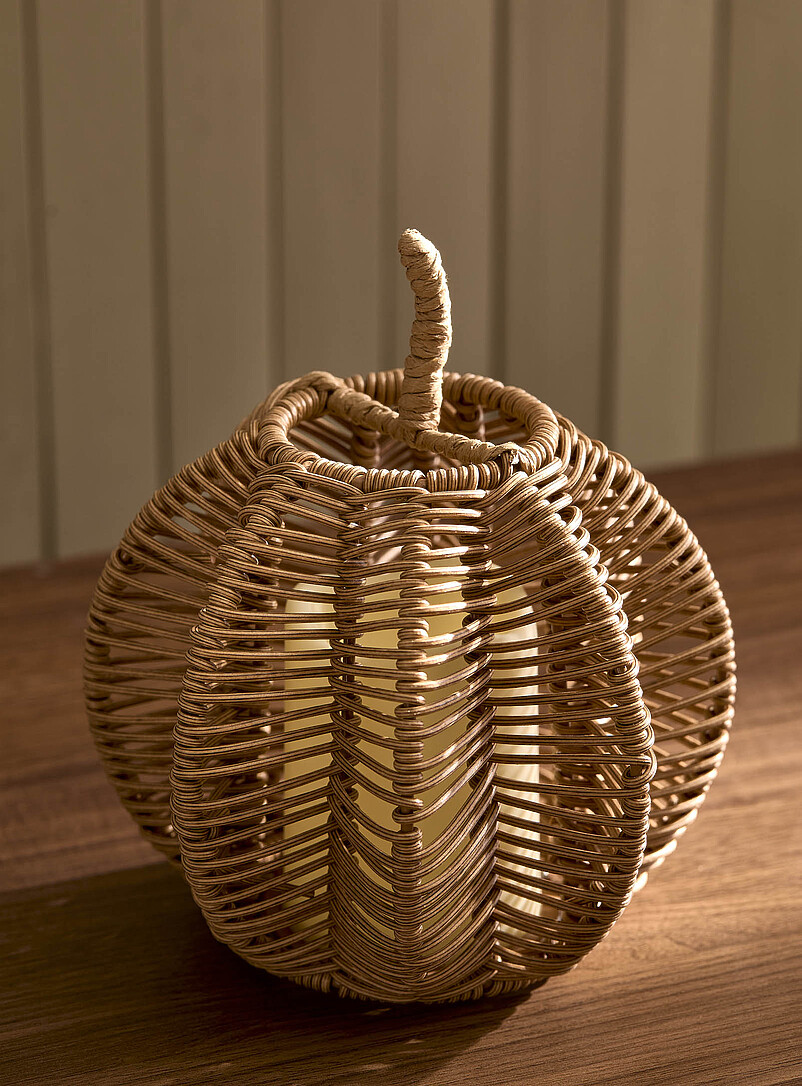 Faux-rattan pumpkin lantern Halloween Collection product image (primary)
