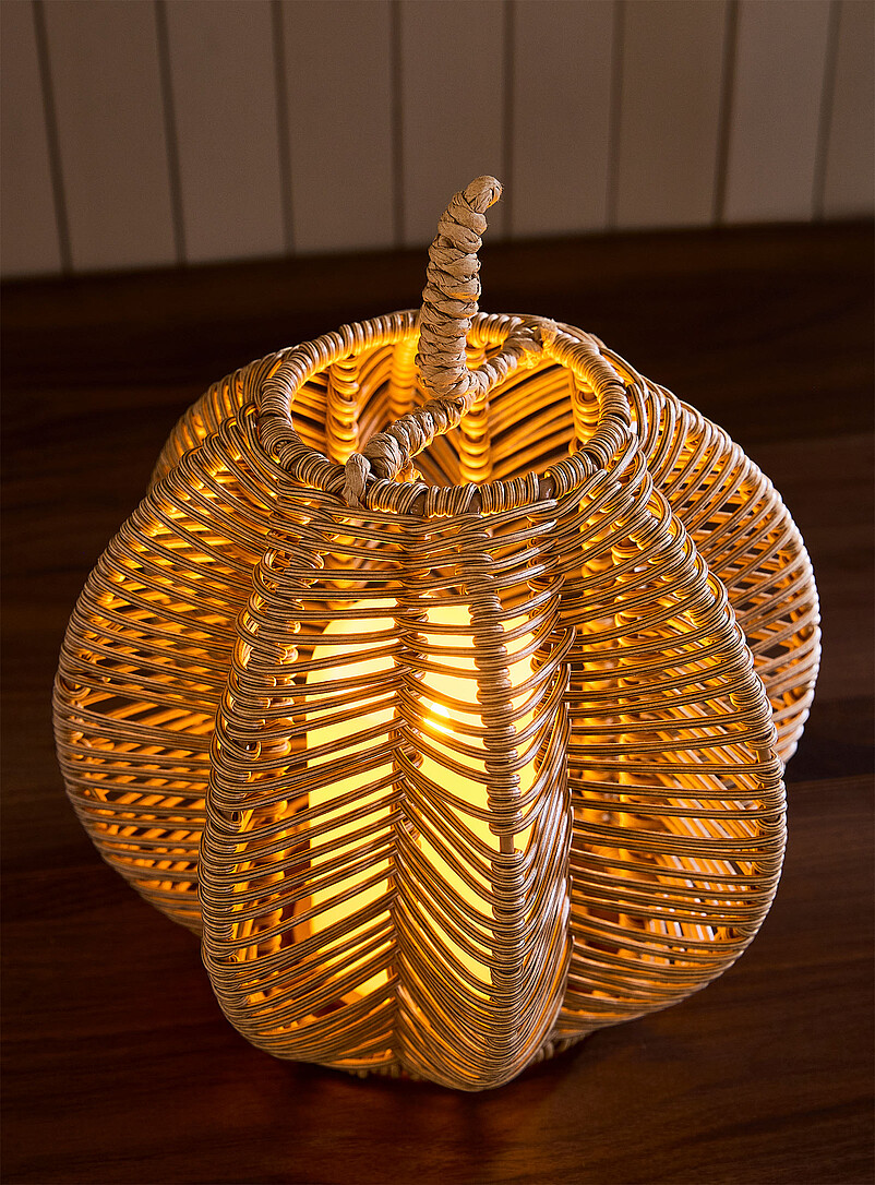 Faux-rattan large pumpkin lantern Halloween Collection product image 2
