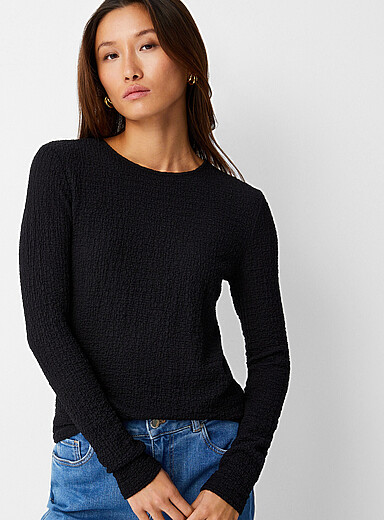Le t-shirt ruch&eacute; manches longues
