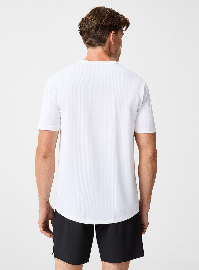 I.FIV5: Le t-shirt microperfor&eacute; ample Blanc pour homme