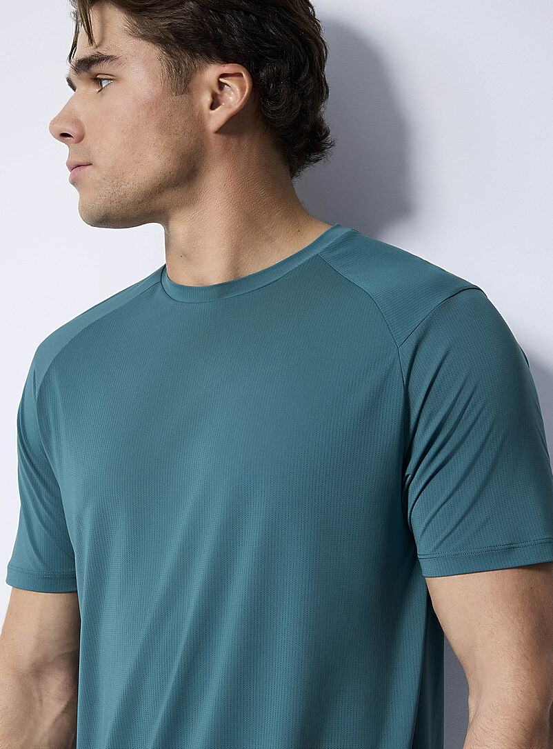 I.FIV5: Le t-shirt microperfor&eacute; ample Blanc pour homme