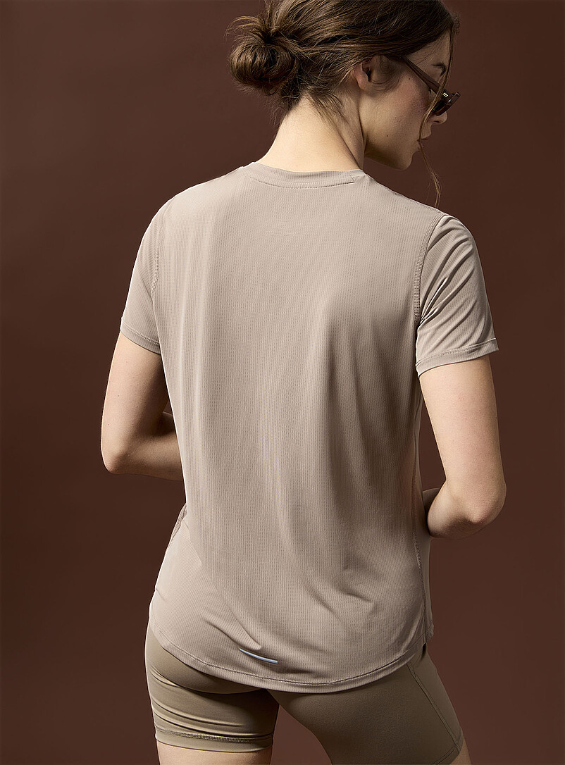 I.FIV5: Le t-shirt semi-ajust&eacute; microperfor&eacute; Blanc pour femme
