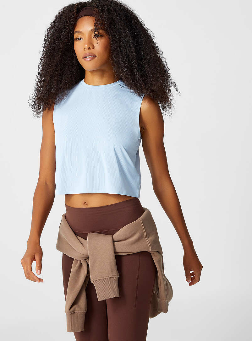 Micro-perforated cropped cami product image 3