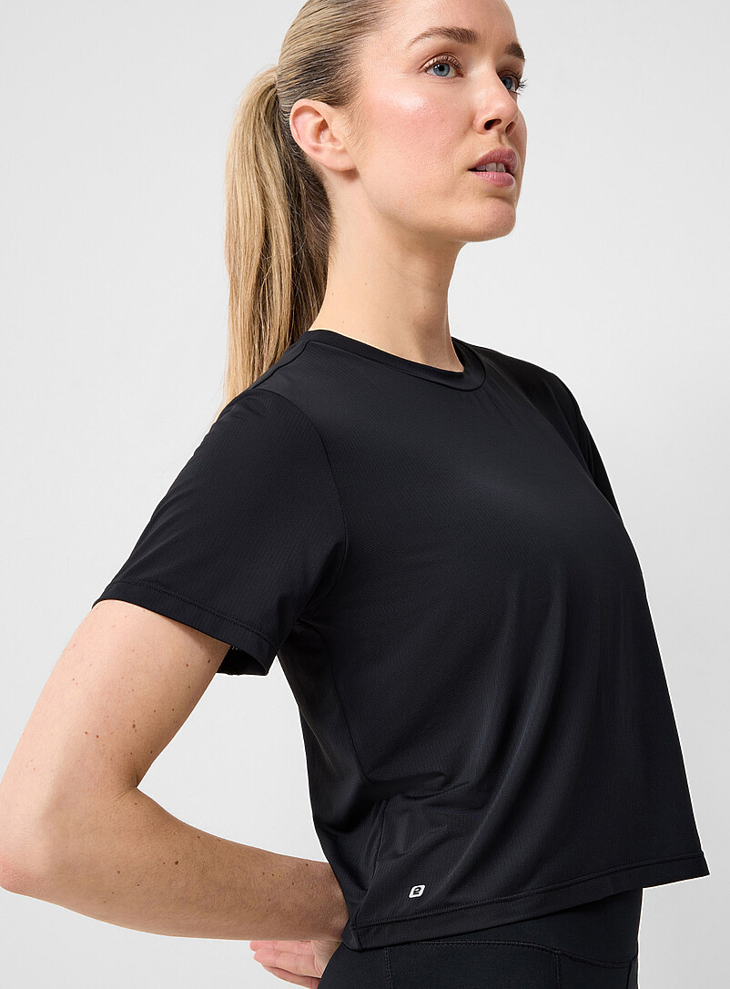 Cropped boxy micro-perforated T-shirt product image 2