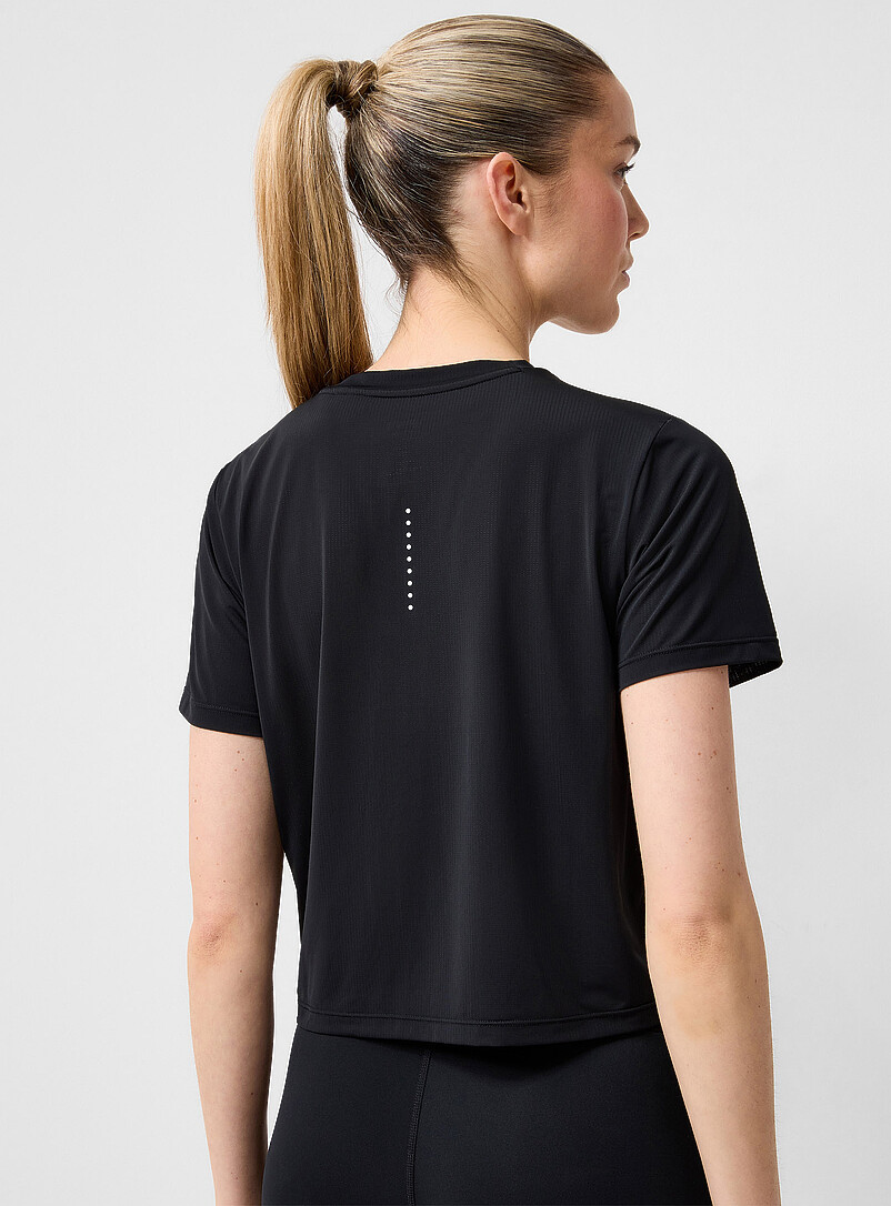 Cropped boxy micro-perforated T-shirt product image 3