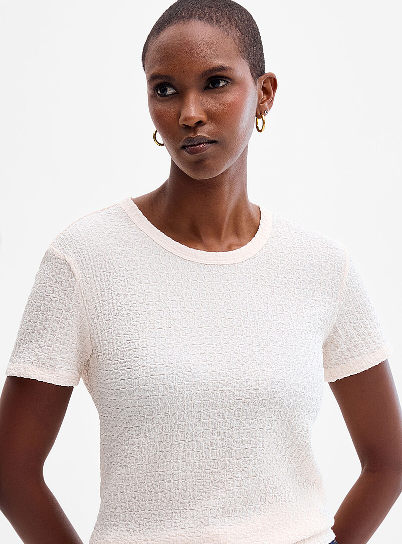 Stretch smocked T-shirt product image 2