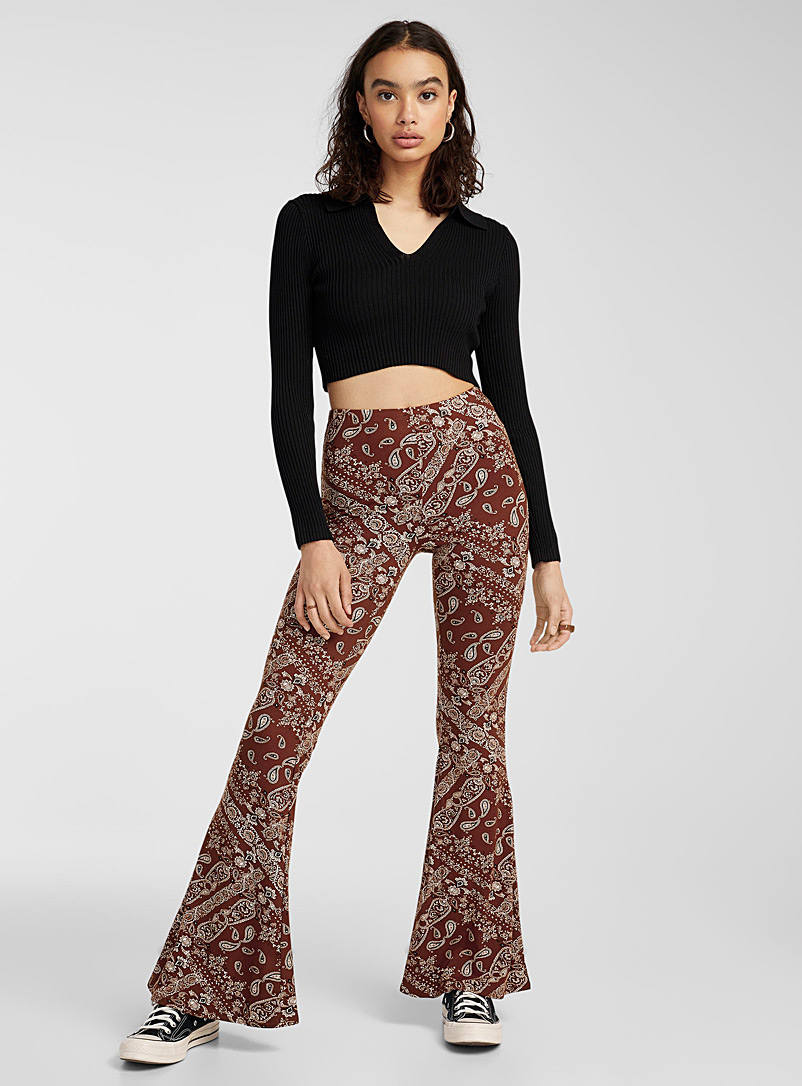 Liebeimmer Y2K Jean évasé croisé pour femme - Tendance Liebeimmer Y2K Jean évasé croisé pour femme - Tendance