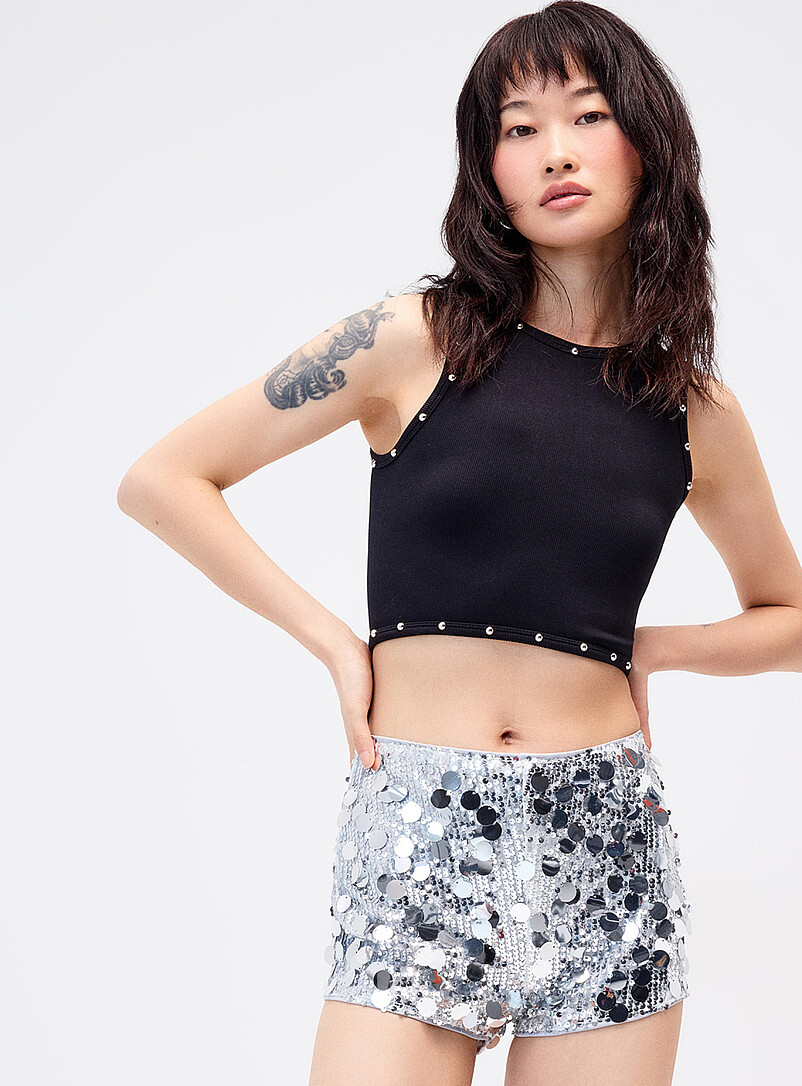 Mixed Sequins Micro-Short