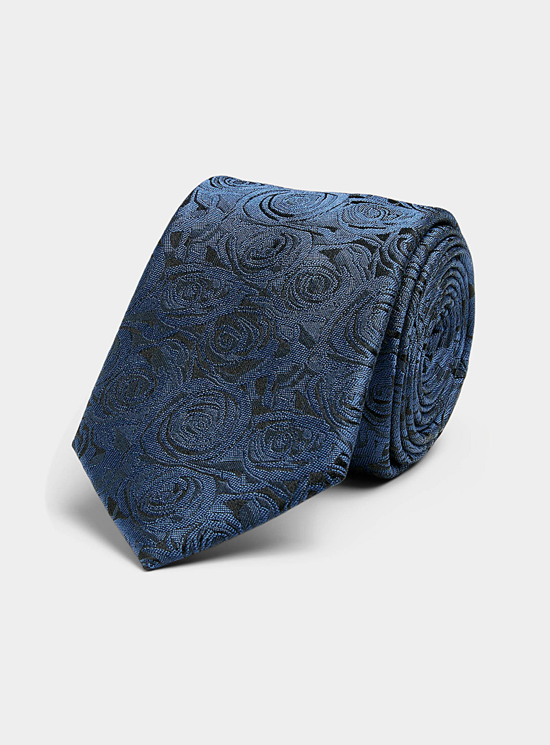 Le 31: La cravate roses monochromes Bleu royal-saphir pour homme