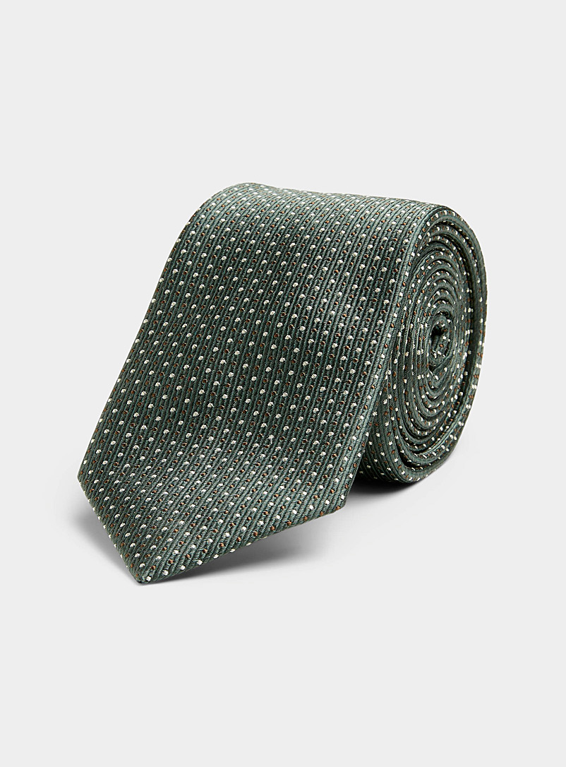 Le 31: La cravate minipois deux tons Vert pour homme