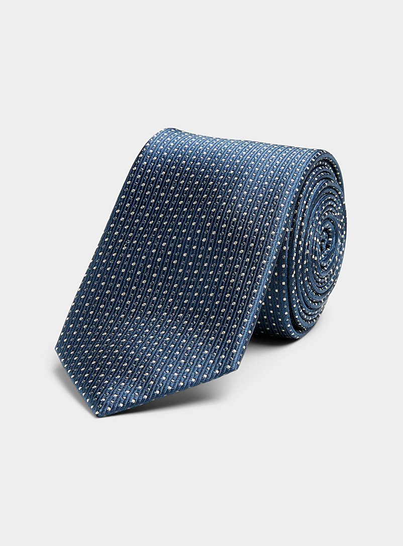 Le 31 Marine Blue Two-tone mini-dot tie for men