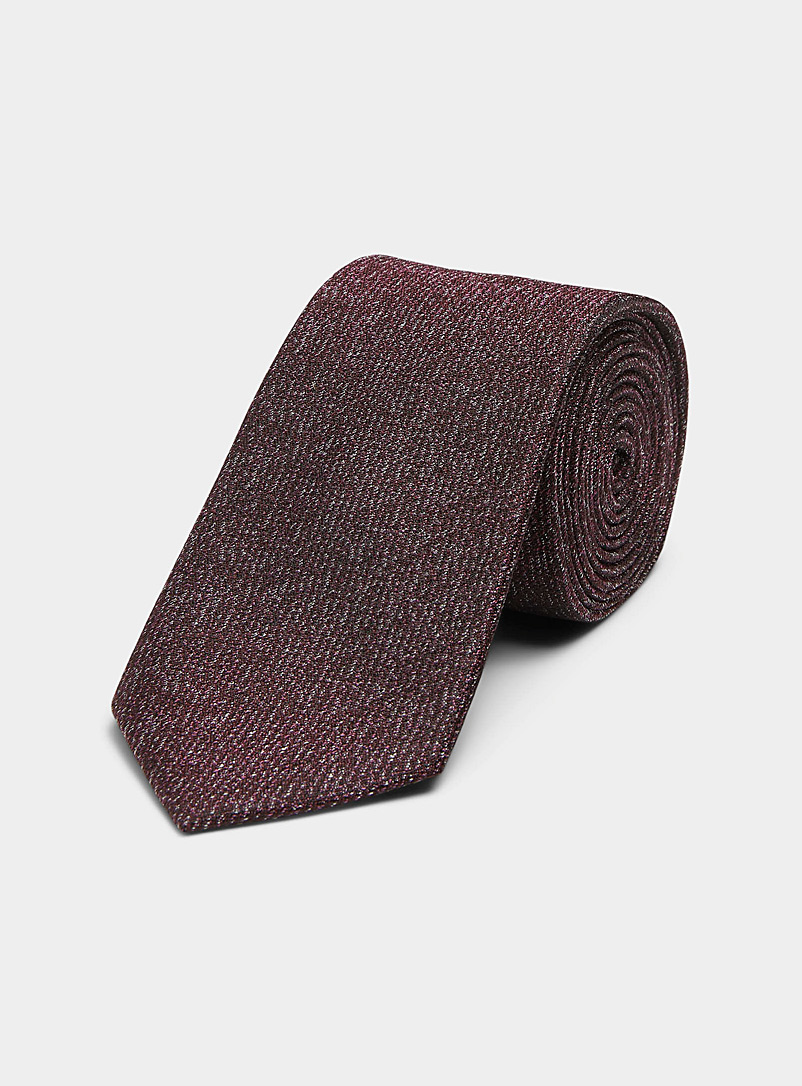 Le 31 Crimson Semi-plain woven tie for men
