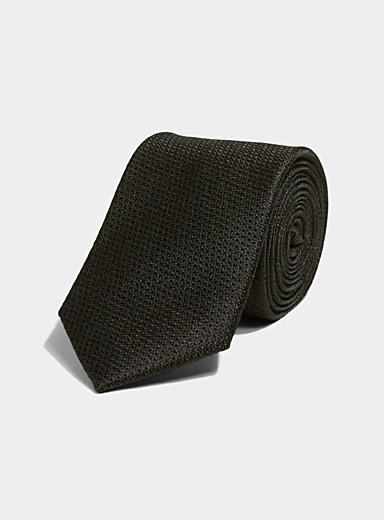 La cravate color&eacute;e jacquard satin&eacute;