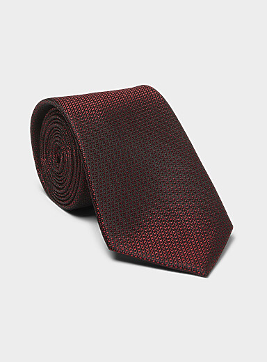 La cravate color&eacute;e jacquard satin&eacute;