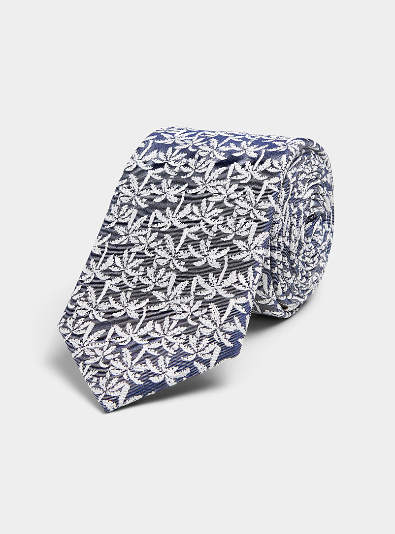 Le 31 Baby Blue Repeat palm tree tie for men