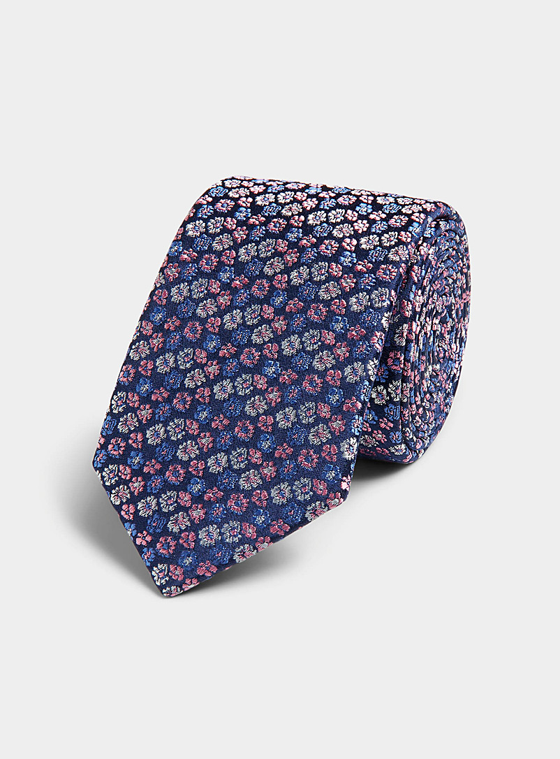 Le 31 Slate Blue Wildflower tie for men