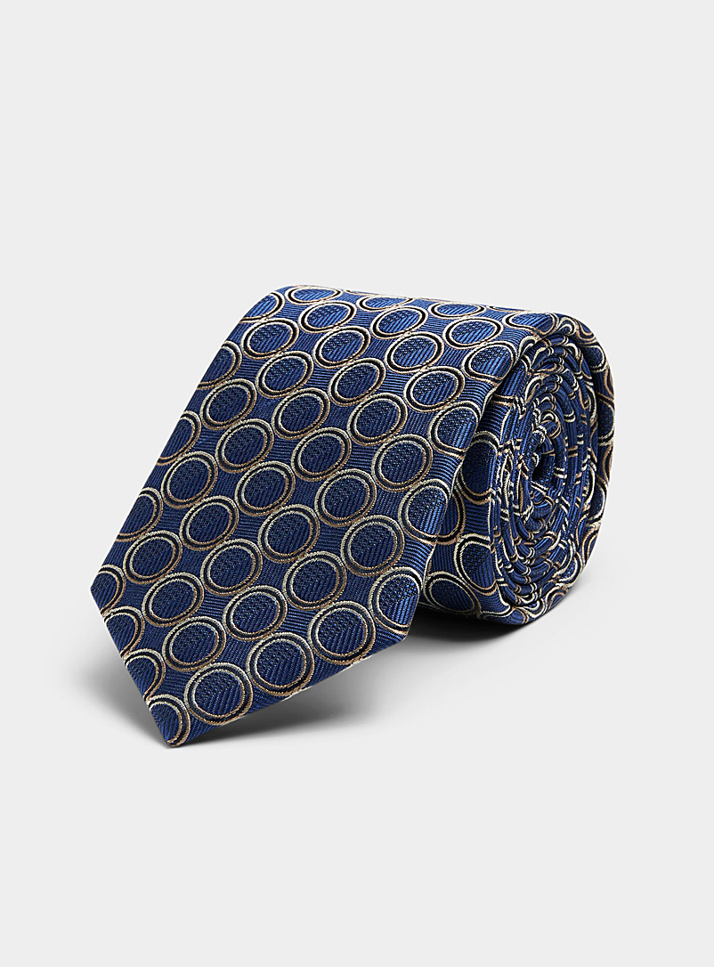 Le 31 Blue Retro circle tie for men