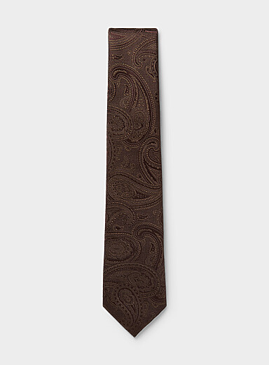 Tone-on-tone paisley tie