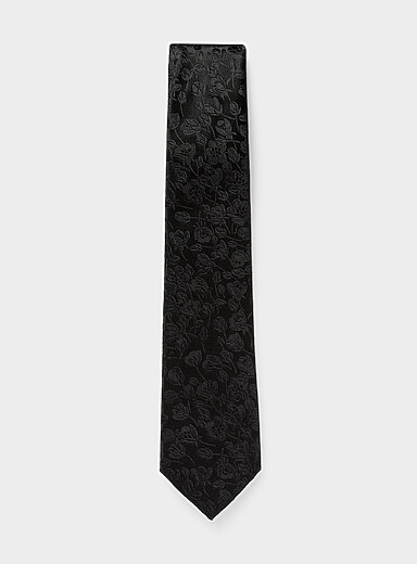 Tone-on-tone floral tie
