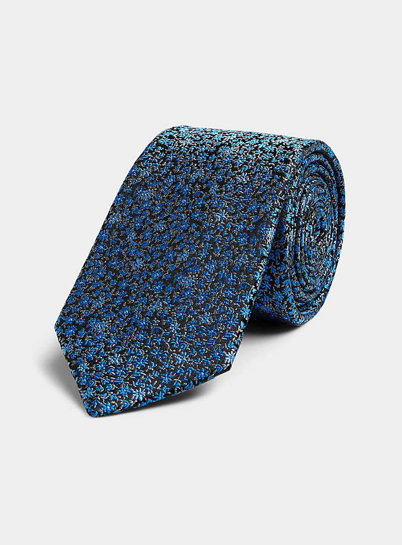 Le 31: La cravate minifleurs Bleu royal-saphir pour homme