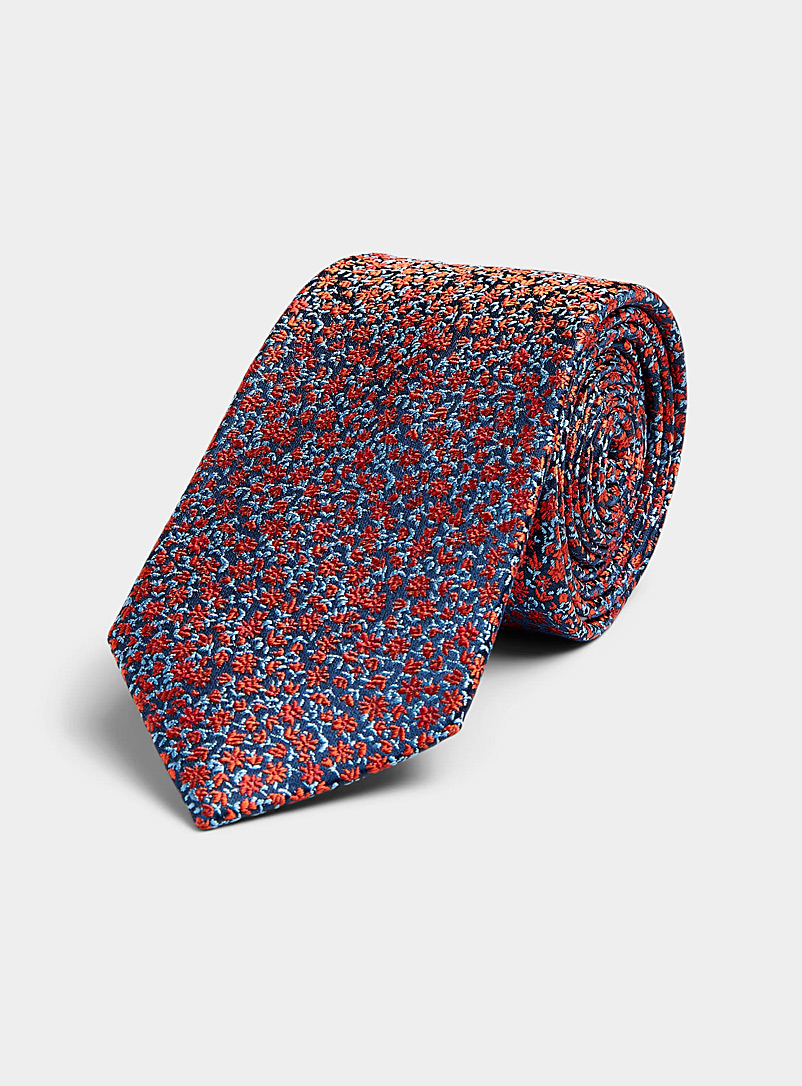 Le 31 Red Mini-flower tie for men
