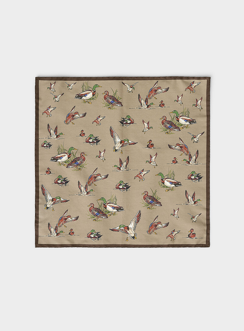 Wild duck pocket square Exclusive collection from Italy product image 2