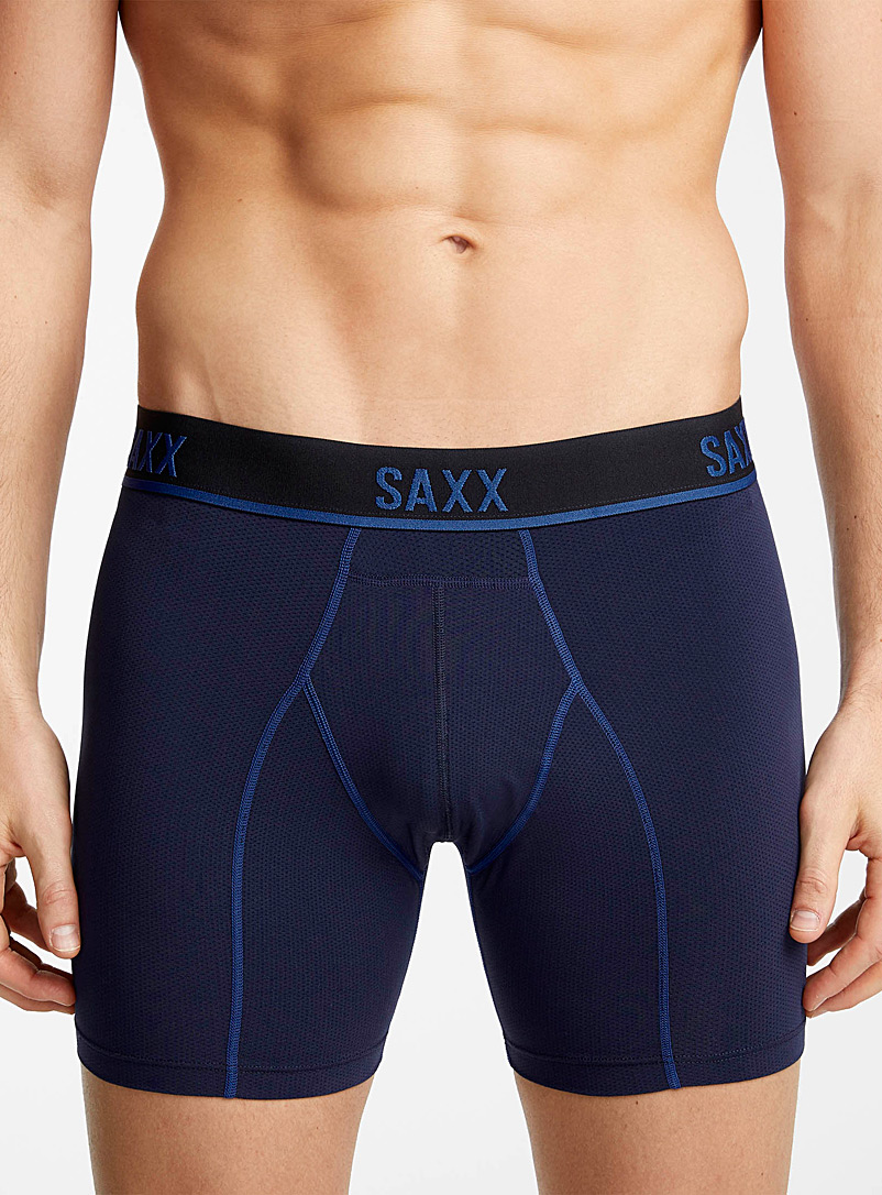 Saxx Patterned Blue Piping micro-mesh boxer brief KINETIC HD for men
