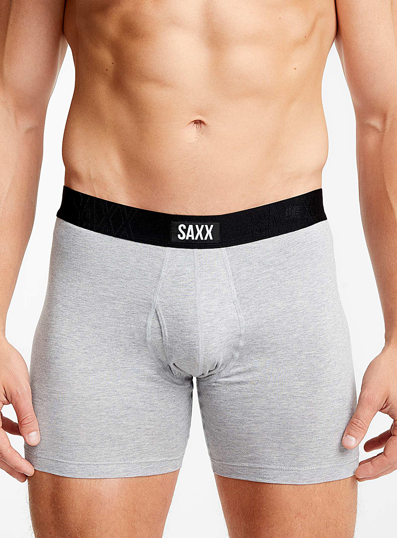 Saxx Black Solid cotton-modal boxer brief UNDERCOVER for men