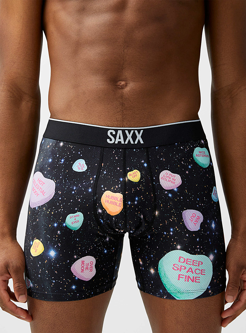Saxx Patterned Black Deep space boxer brief VOLT for men