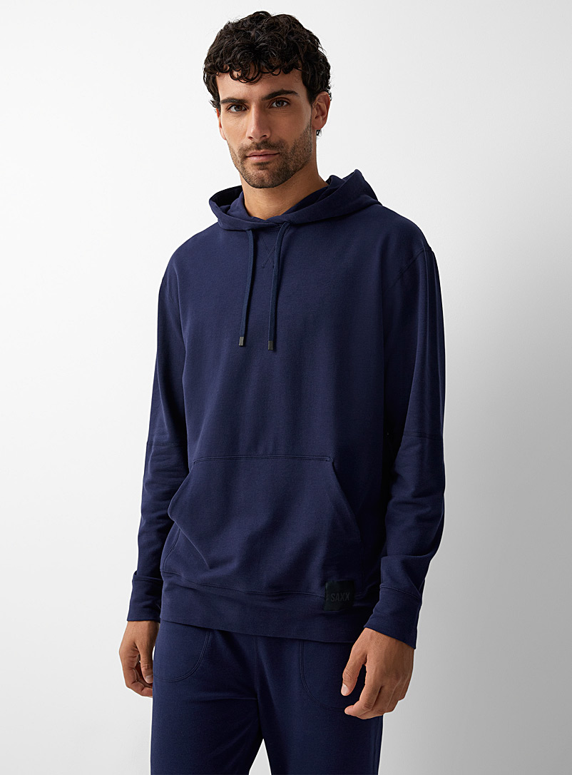 Saxx Blue 3Six Five cotton-modal lounge hoodie for men
