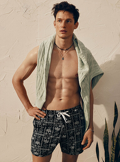 Fan palm swim short