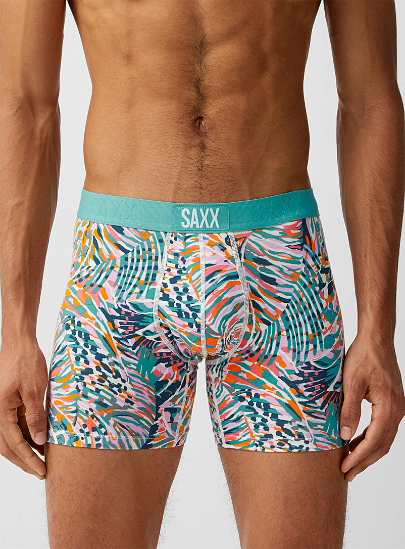 Saxx Patterned White Butterfly palm boxer brief VIBE for men