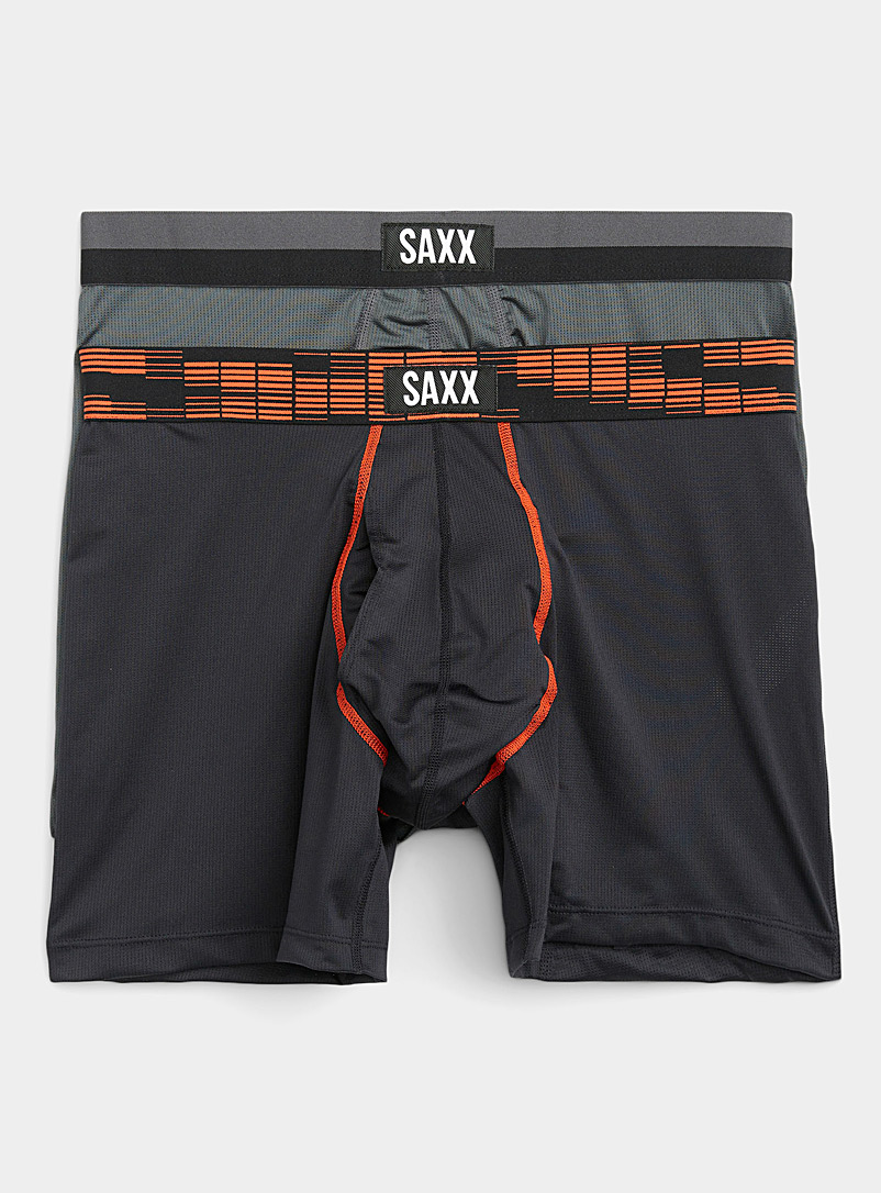 Saxx Patterned Black Accent-waist boxer brief SPORT MESH - 2-pack for men